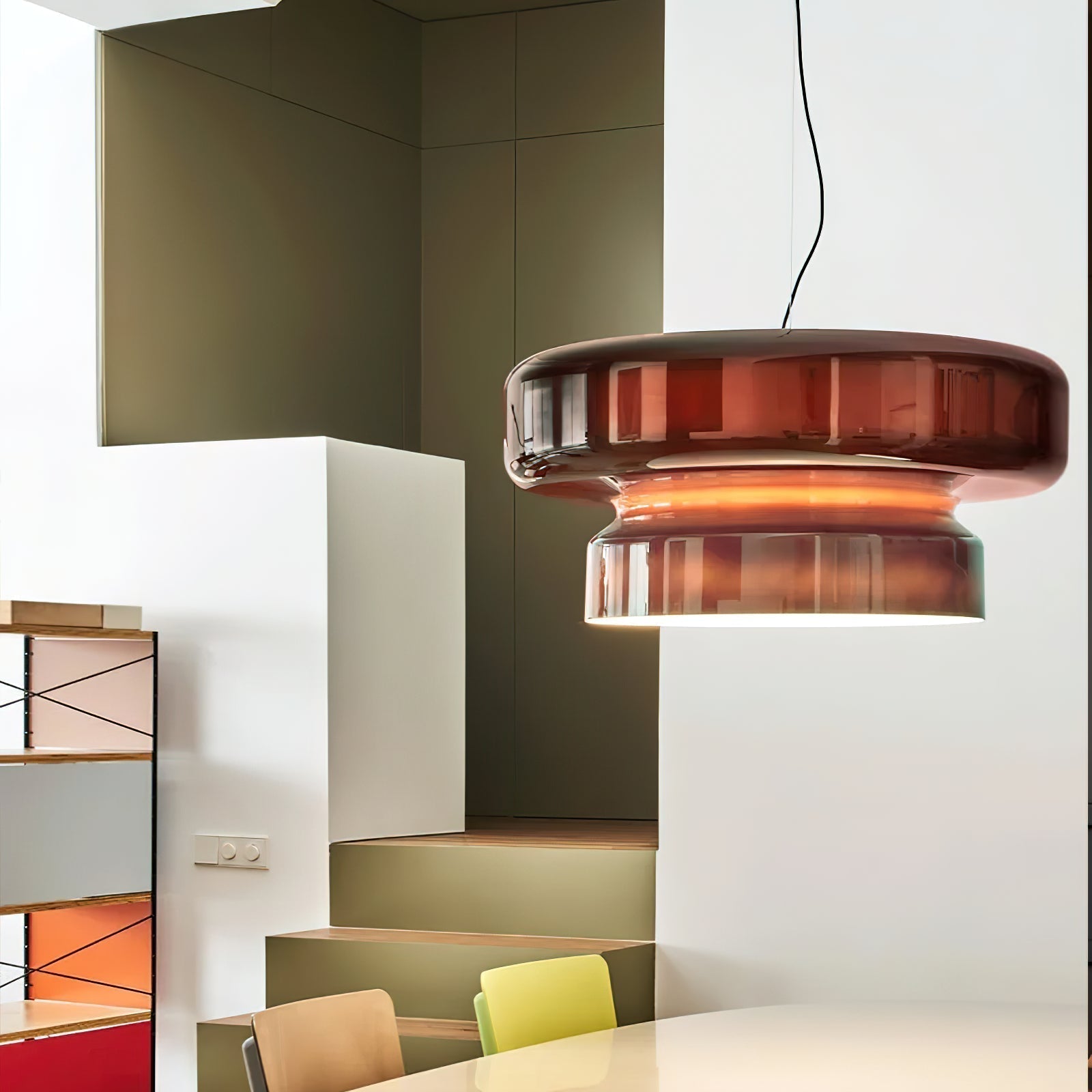 Hanglamp Glas Metaal LED Retro Bruin Eettafel Woonkamer Verstelbaar Snoer Design Verlichting Modern Interieur | Sansoti