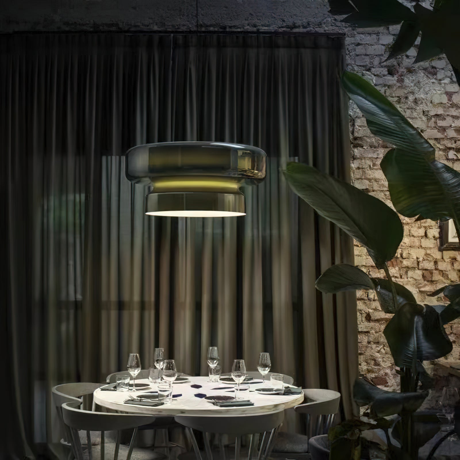 Hanglamp Glas Metaal LED Retro Bruin Eettafel Woonkamer Verstelbaar Snoer Design Verlichting Modern Interieur | Sansoti