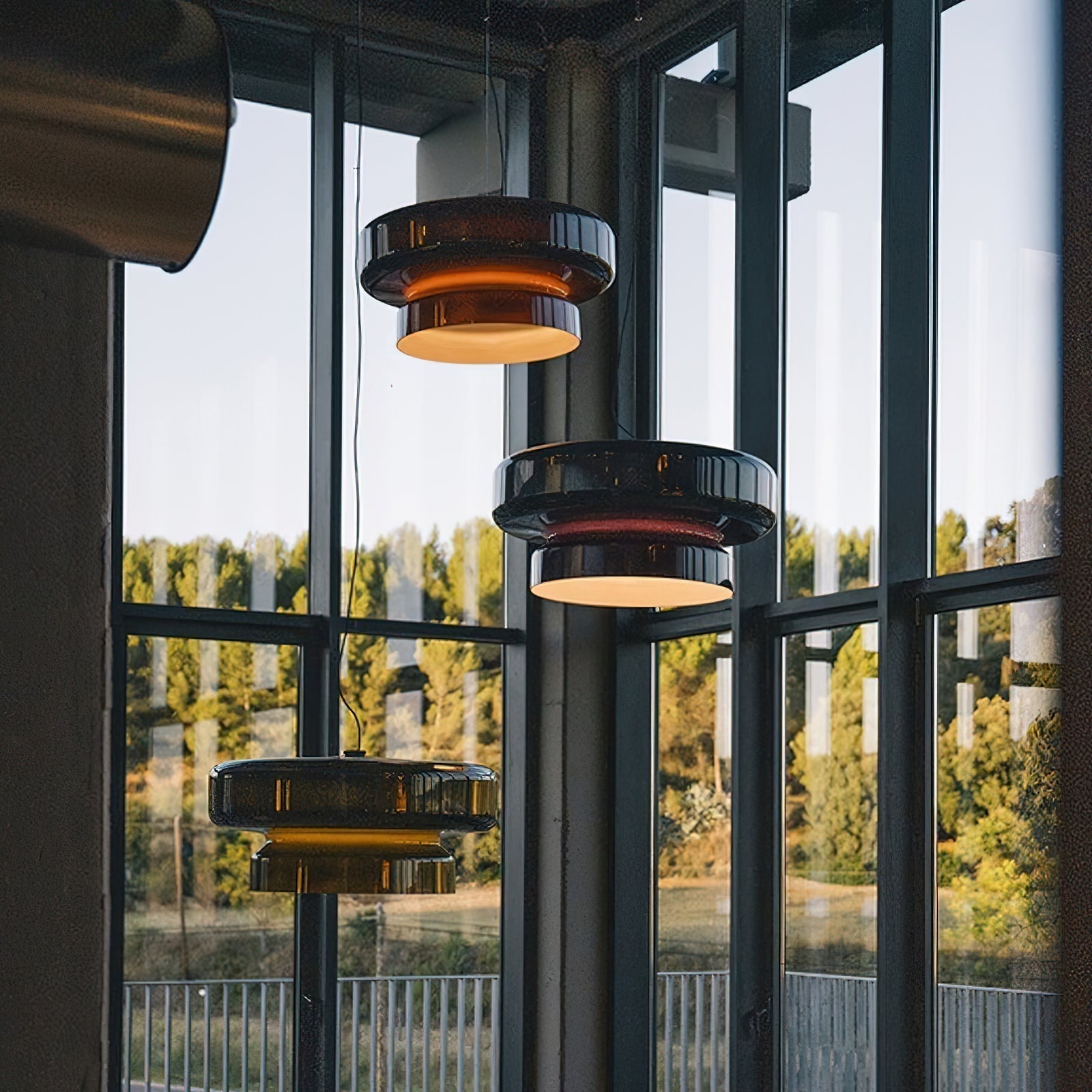 Hanglamp Glas Metaal LED Retro Bruin Eettafel Woonkamer Verstelbaar Snoer Design Verlichting Modern Interieur | Sansoti