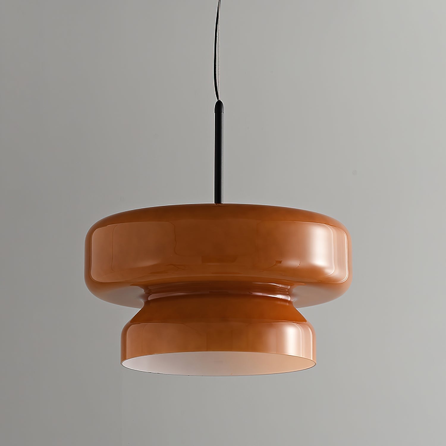 Hanglamp Glas Metaal LED Retro Bruin Eettafel Woonkamer Verstelbaar Snoer Design Verlichting Modern Interieur | Sansoti