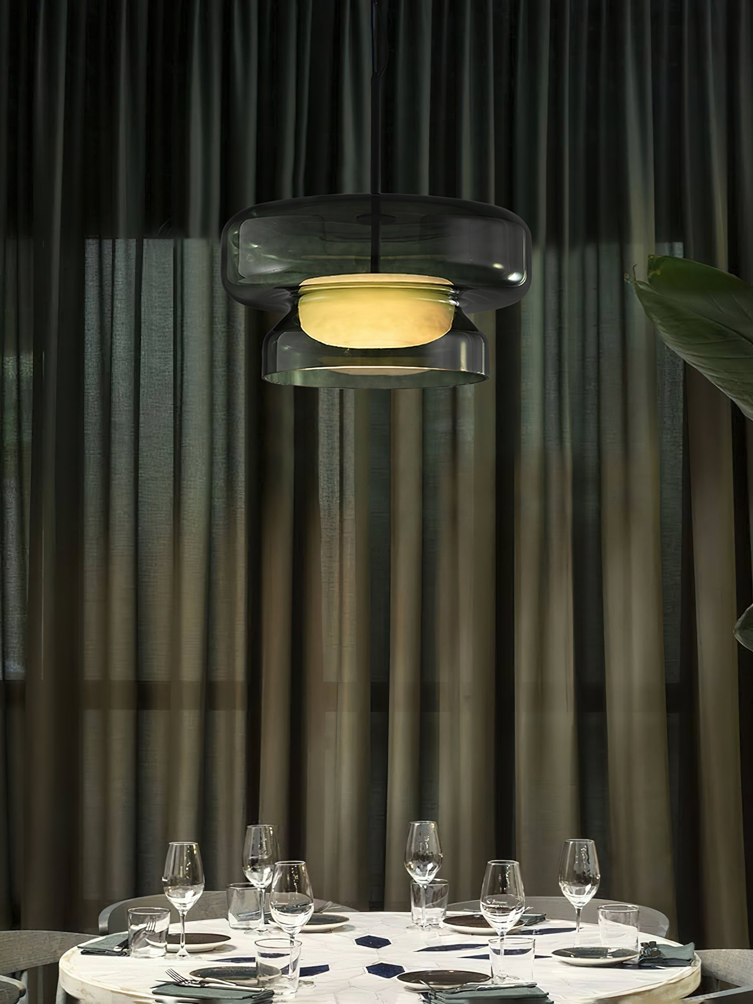 Hanglamp Glas Metaal LED Retro Bruin Eettafel Woonkamer Verstelbaar Snoer Design Verlichting Modern Interieur | Sansoti