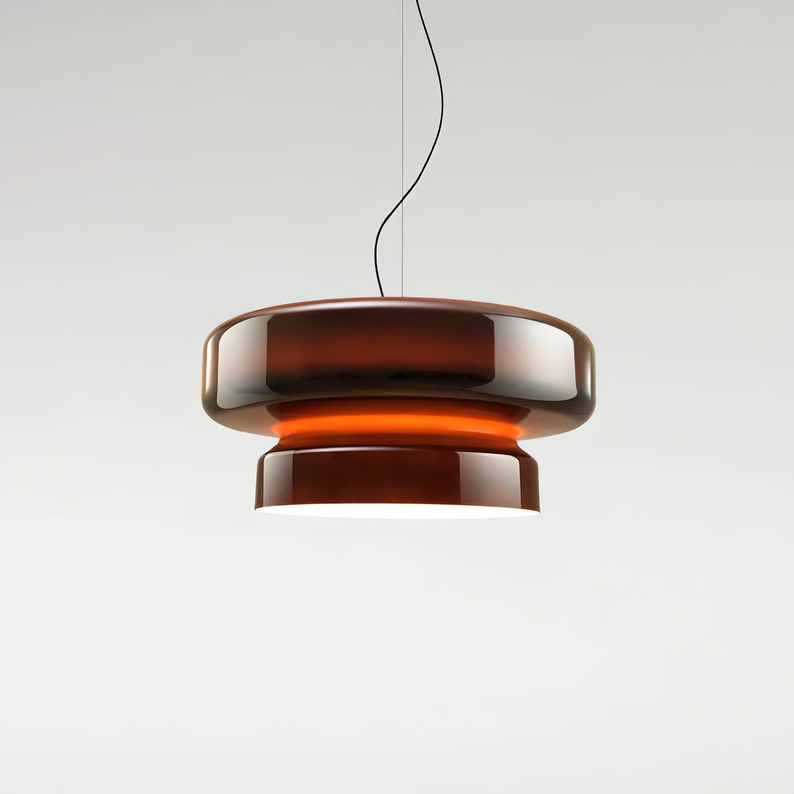 Hanglamp Glas Metaal LED Retro Bruin Eettafel Woonkamer Verstelbaar Snoer Design Verlichting Modern Interieur | Sansoti