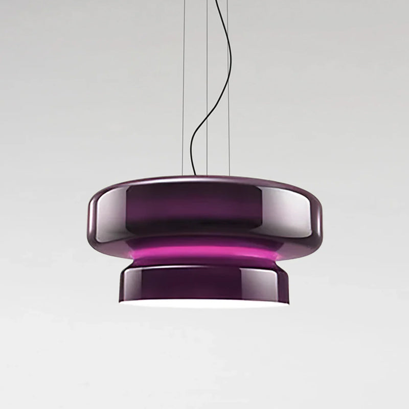 Suspension Verre Chrome Ambre Vert Violet E27 Boule Moderne Salon Chambre Salle à Manger | Restfield