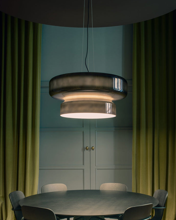 Suspension Verre Chrome Ambre Vert Violet E27 Boule Moderne Salon Chambre Salle à Manger | Restfield