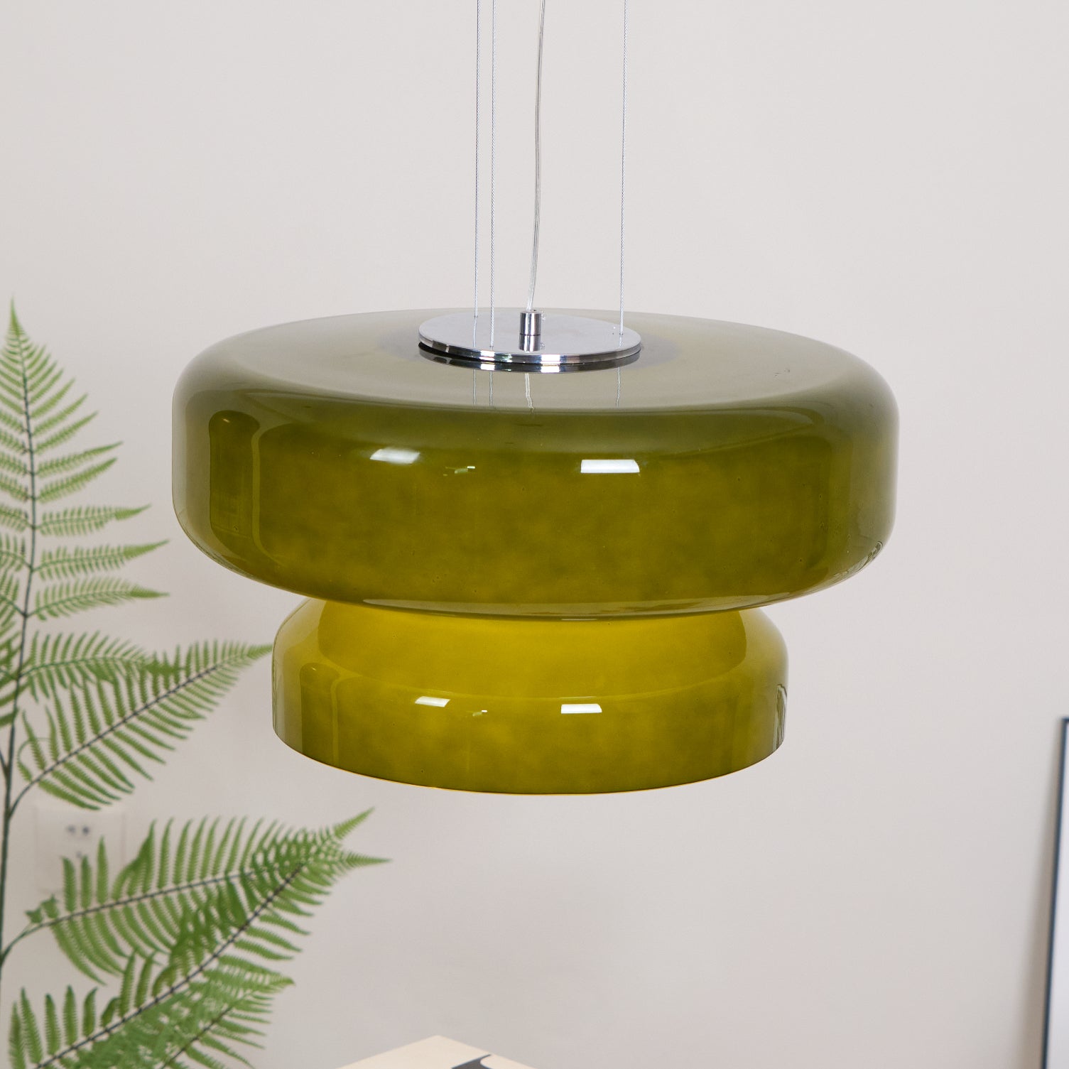 Suspension Verre Chrome Ambre Vert Violet E27 Boule Moderne Salon Chambre Salle à Manger | Restfield