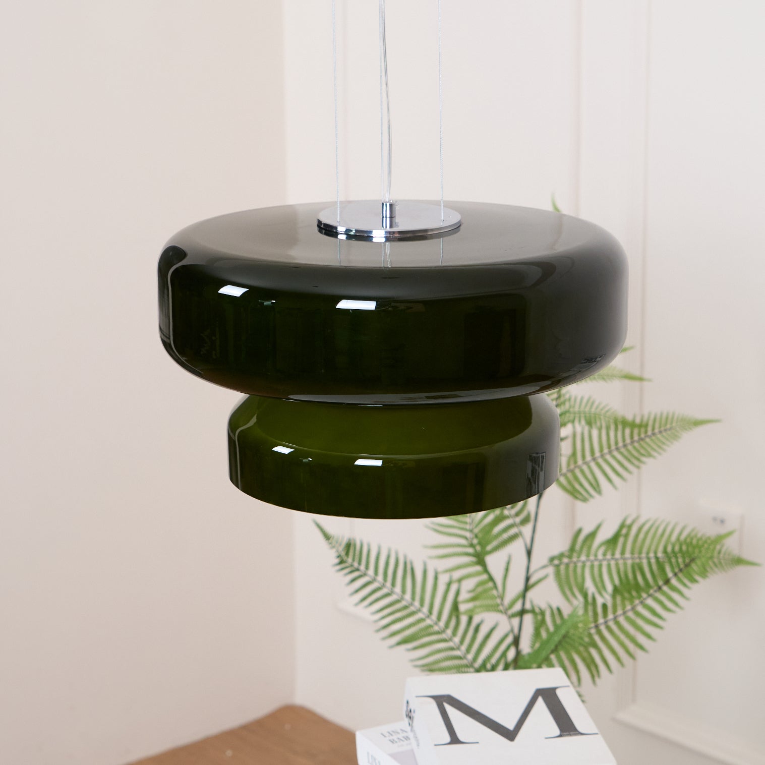 Suspension Verre Chrome Ambre Vert Violet E27 Boule Moderne Salon Chambre Salle à Manger | Restfield