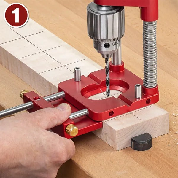 Boorsjabloon 90° | Precisie Boorgeleider | Robuust & Duurzaam | 28,5×25,5cm | Professionele Boorhouder voor Rechte Boorgaten | Boorsteun met Stabiliteit | Klushulp voor Nauwkeurig Boren | Sansoti