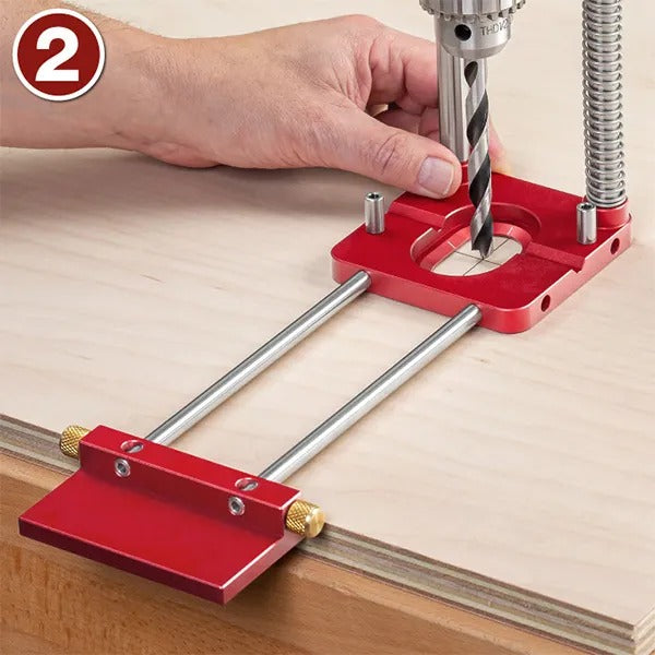 Boorsjabloon 90° | Precisie Boorgeleider | Robuust & Duurzaam | 28,5×25,5cm | Professionele Boorhouder voor Rechte Boorgaten | Boorsteun met Stabiliteit | Klushulp voor Nauwkeurig Boren | Sansoti
