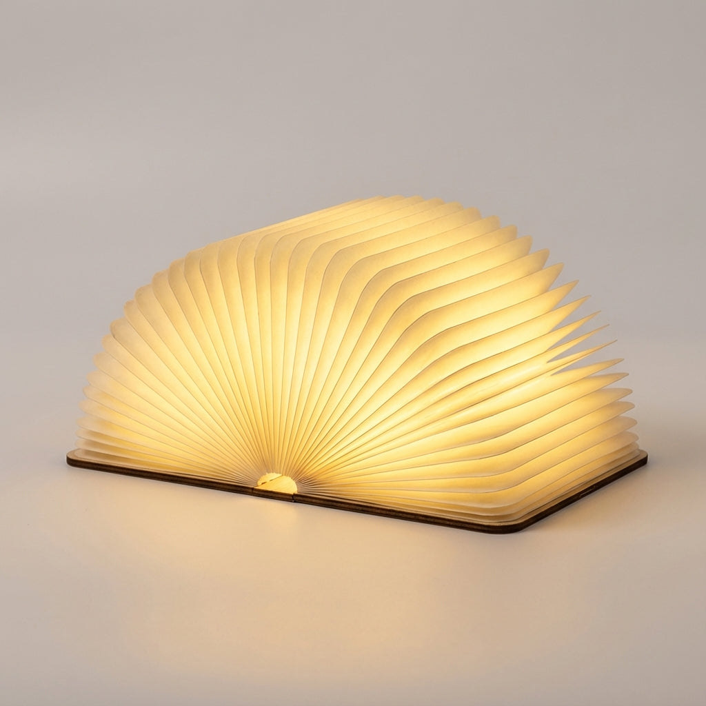 Boeklamp LED Oplaadbaar Touch Dimbaar 22cm Slaapkamer Woonkamer Sfeerverlichting Nachtlamp Houten Boek Lamp Cadeau | Sansoti