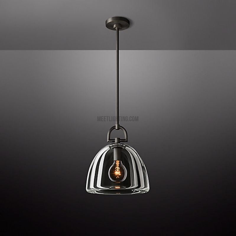 Suspension en verre en forme de dôme, laiton, E26, réglable, éclairage de salle à manger et de cuisine, design moderne à intensité variable, 7-14 pouces | Sansoti