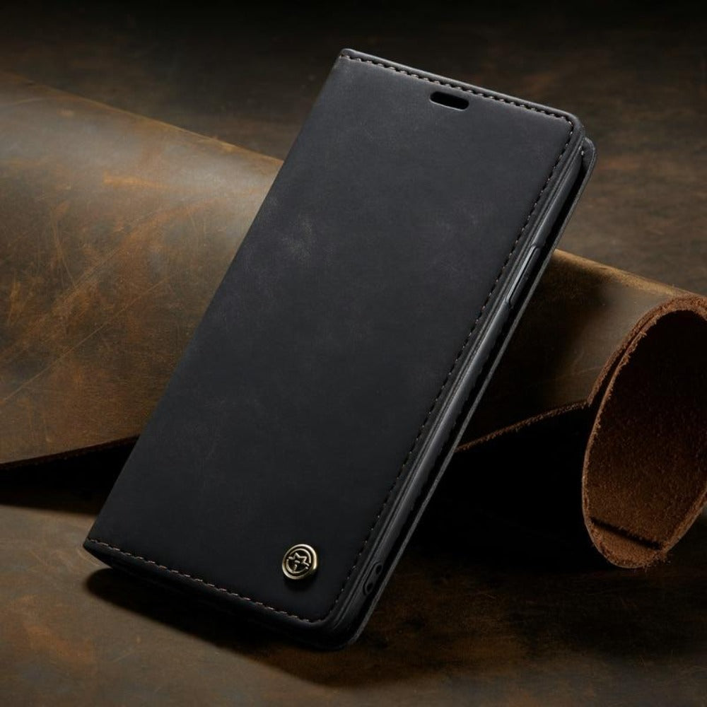 Portemonnee Telefoonhoesje Plantaardig Leer met Standaard en Kaarthouder voor iPhone 12 13 14 15 16 Pro Max | Sansoti