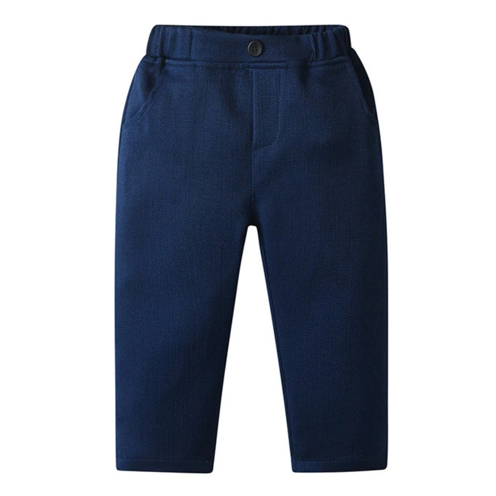 3-Delig Jongenspak met Blauw Overhemd, Gilet en Broek voor Feestelijke Gelegenheden, Ceremonies en Bruiloften | Sansoti