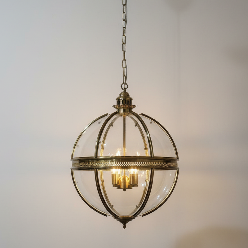 Suspension Baroque Avec Abat-Jours En Verre Et Finition Dorée – Lustre Design Luxe 3 Lumières | Restfield