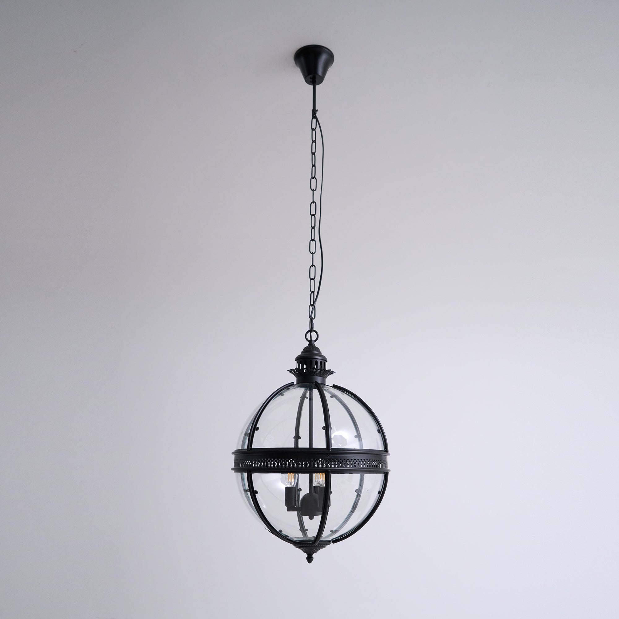 Suspension Baroque Avec Abat-Jours En Verre Et Finition Dorée – Lustre Design Luxe 3 Lumières | Restfield