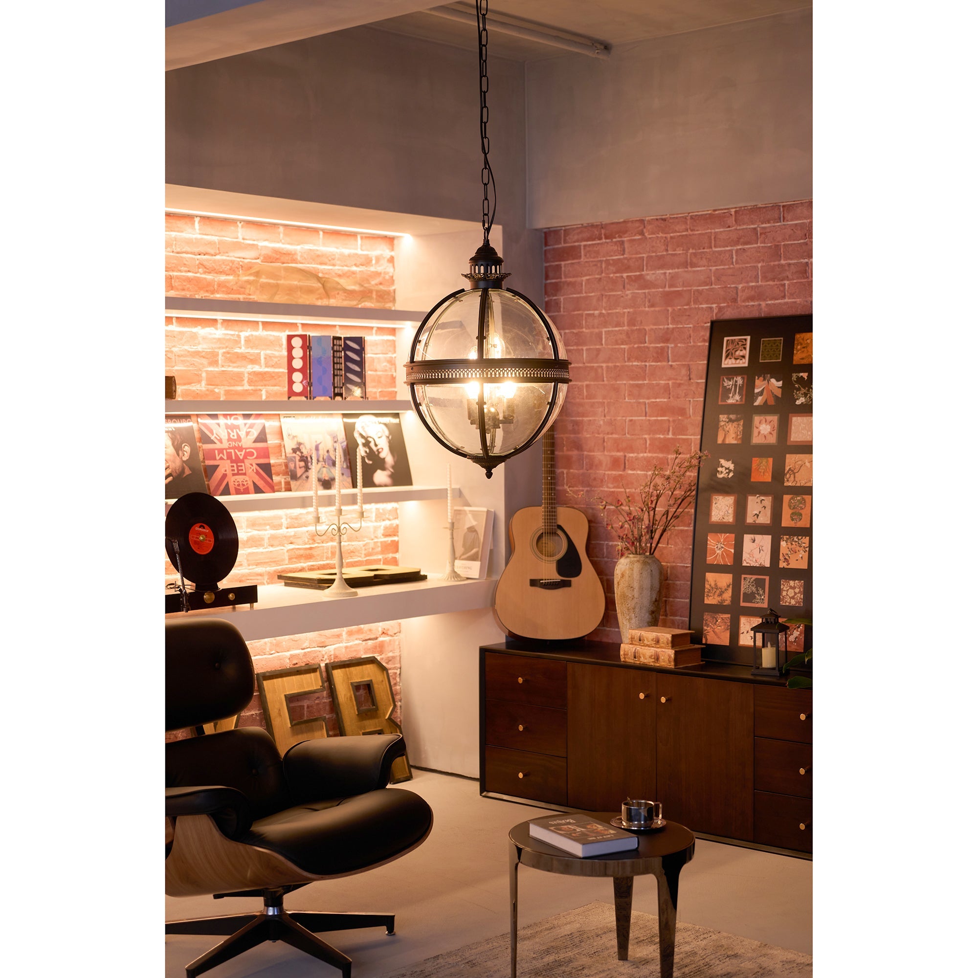 Suspension Baroque Avec Abat-Jours En Verre Et Finition Dorée – Lustre Design Luxe 3 Lumières | Restfield