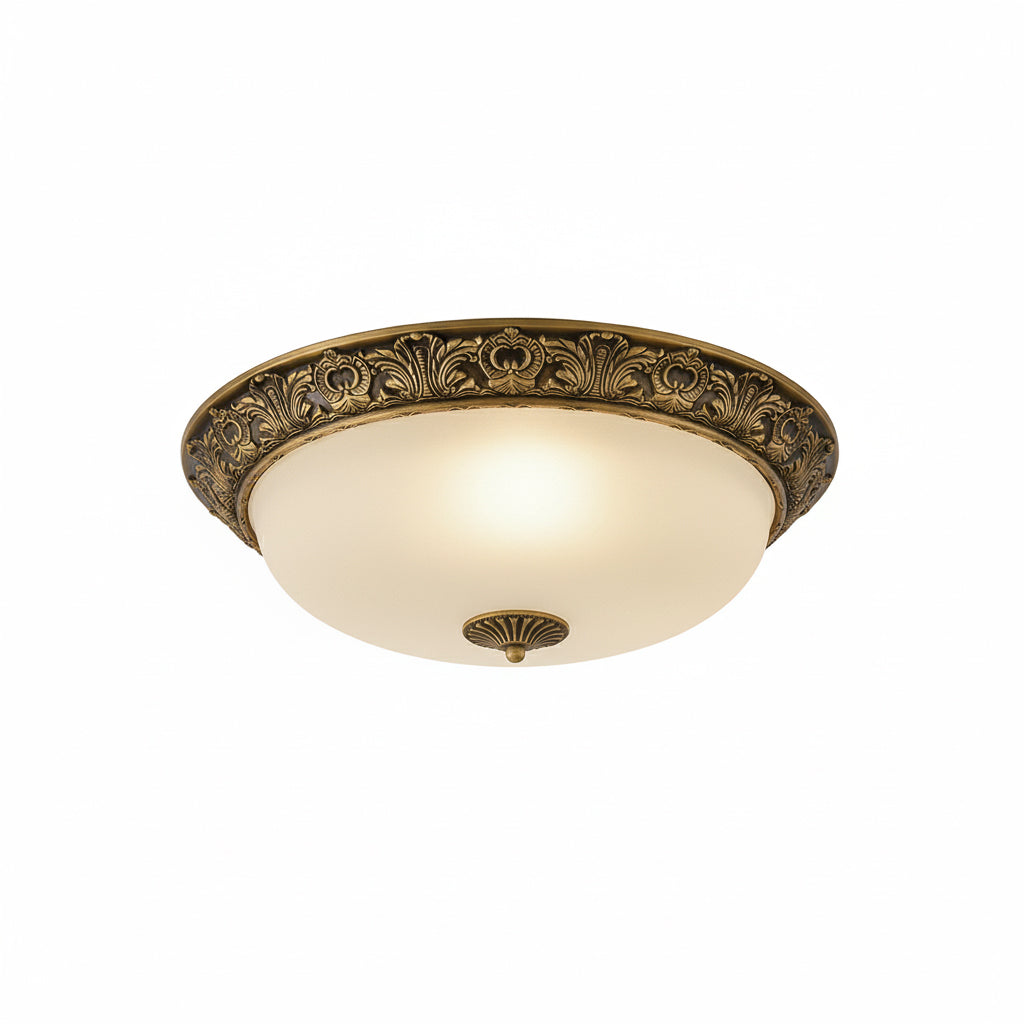 Deckenleuchte mit Glasschirm und Metallrahmen, E27-Fassung, integrierter LED, 30-50 cm, modernes Design für Wohnzimmer | Sansoti