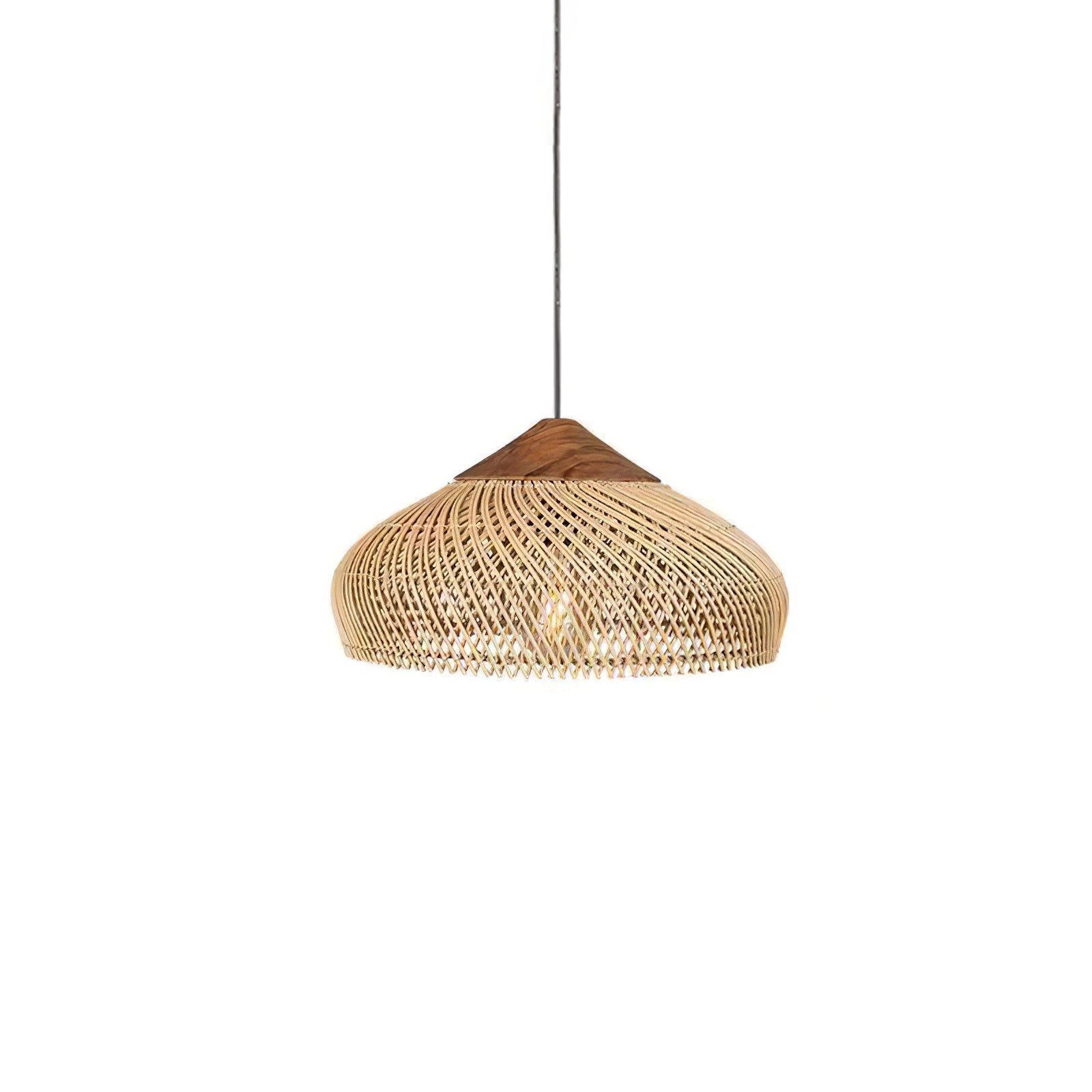 Handgevlochten Rotan Hanglamp – Javaanse Vlechtkunst in 4 Vormen & 3 Maten – Naturel of Zwart Rotan – E26/E27 Fitting – Scandinavisch Woonlicht | Sansoti