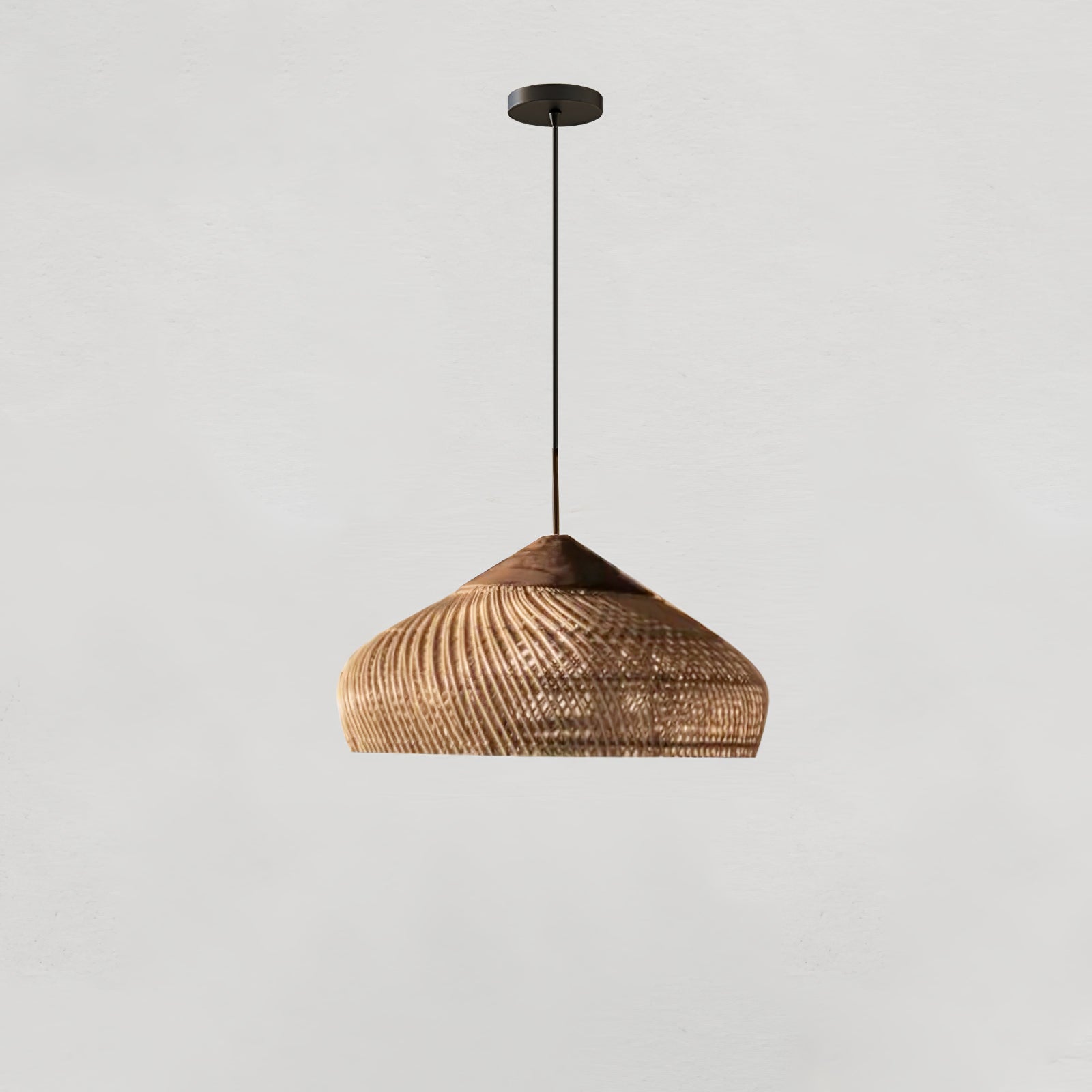 Handgevlochten Rotan Hanglamp – Javaanse Vlechtkunst in 4 Vormen & 3 Maten – Naturel of Zwart Rotan – E26/E27 Fitting – Scandinavisch Woonlicht | Sansoti