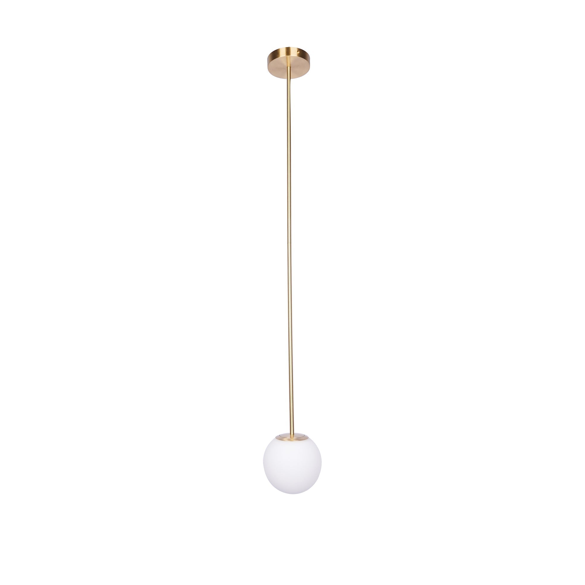 Hängelampe Messing Milchglas Decke Minimalistisch Modern Skandinavisch Flur Esstisch Nachttisch | Restfield