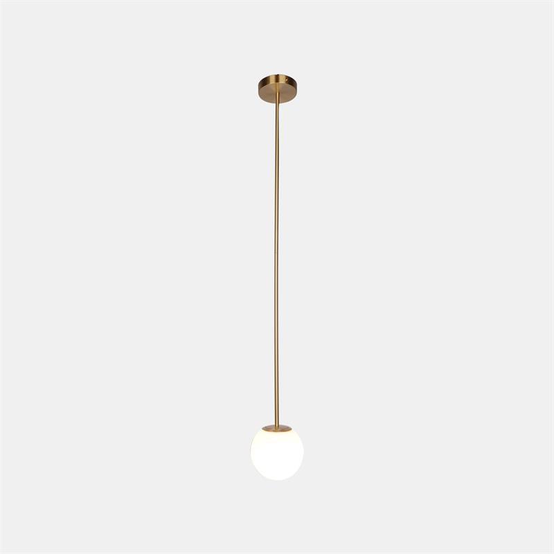 Hängelampe Messing Milchglas Decke Minimalistisch Modern Skandinavisch Flur Esstisch Nachttisch | Restfield