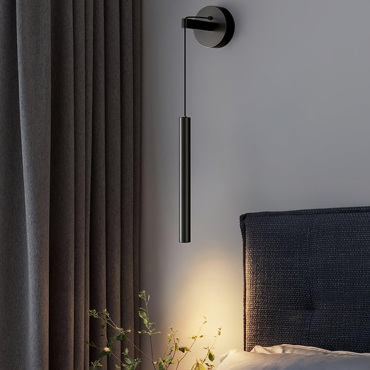Minimalist Brass Wall Lamp LED Linear Design Scandinavian Modern Interior Ambient Lighting Living Room | Sansoti