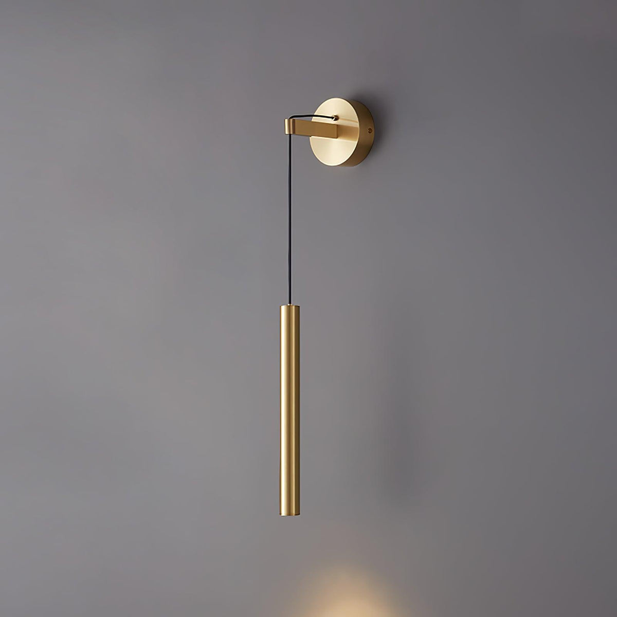 Minimalist Brass Wall Lamp LED Linear Design Scandinavian Modern Interior Ambient Lighting Living Room | Sansoti