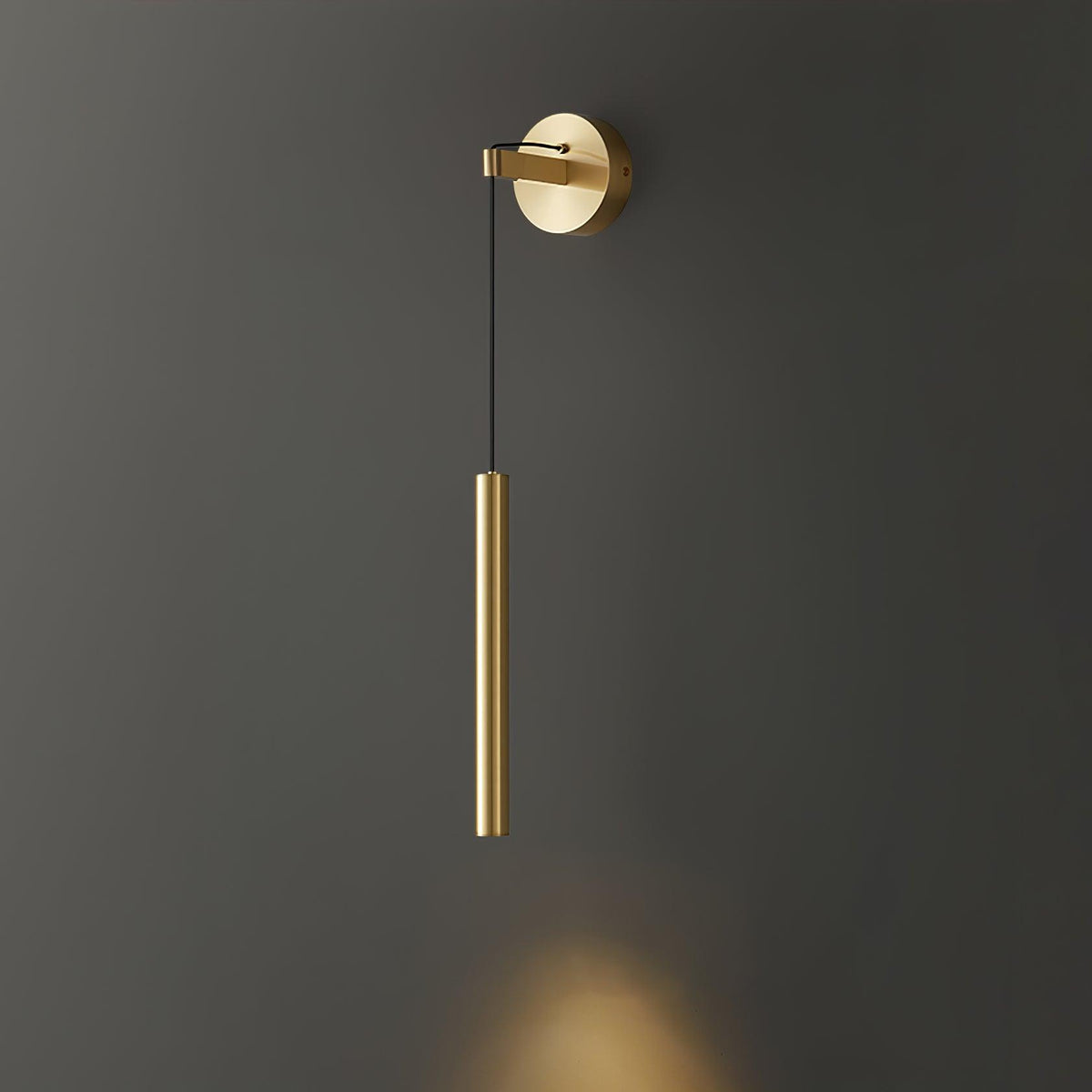 Minimalist Brass Wall Lamp LED Linear Design Scandinavian Modern Interior Ambient Lighting Living Room | Sansoti