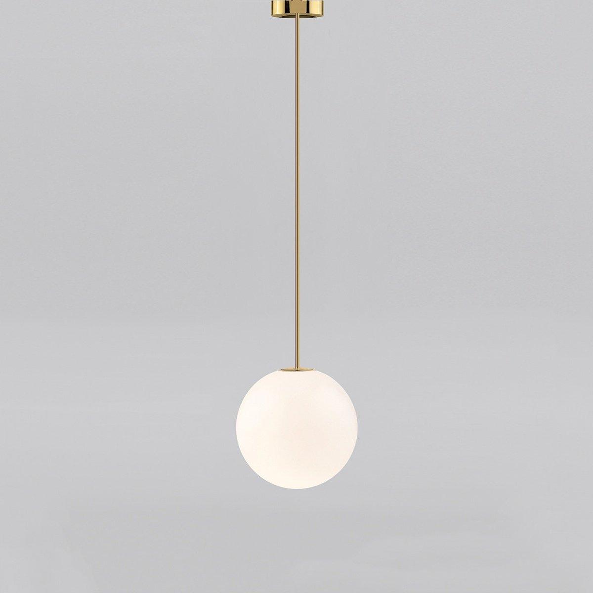 Hängelampe Messing Milchglas Decke Minimalistisch Modern Skandinavisch Flur Esstisch Nachttisch | Restfield