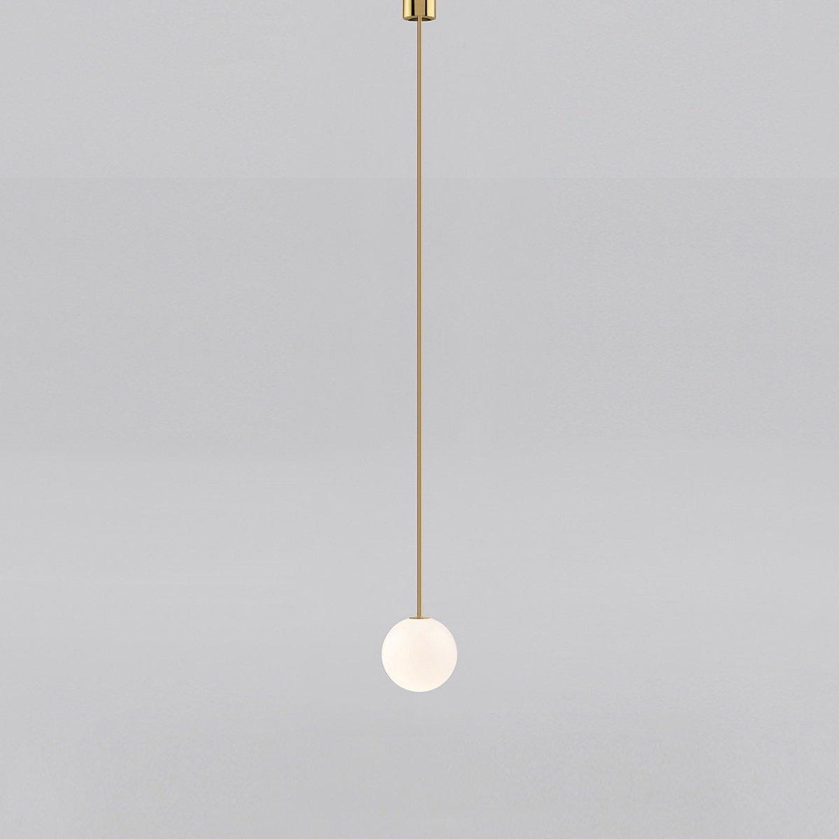 Hängelampe Messing Milchglas Decke Minimalistisch Modern Skandinavisch Flur Esstisch Nachttisch | Restfield
