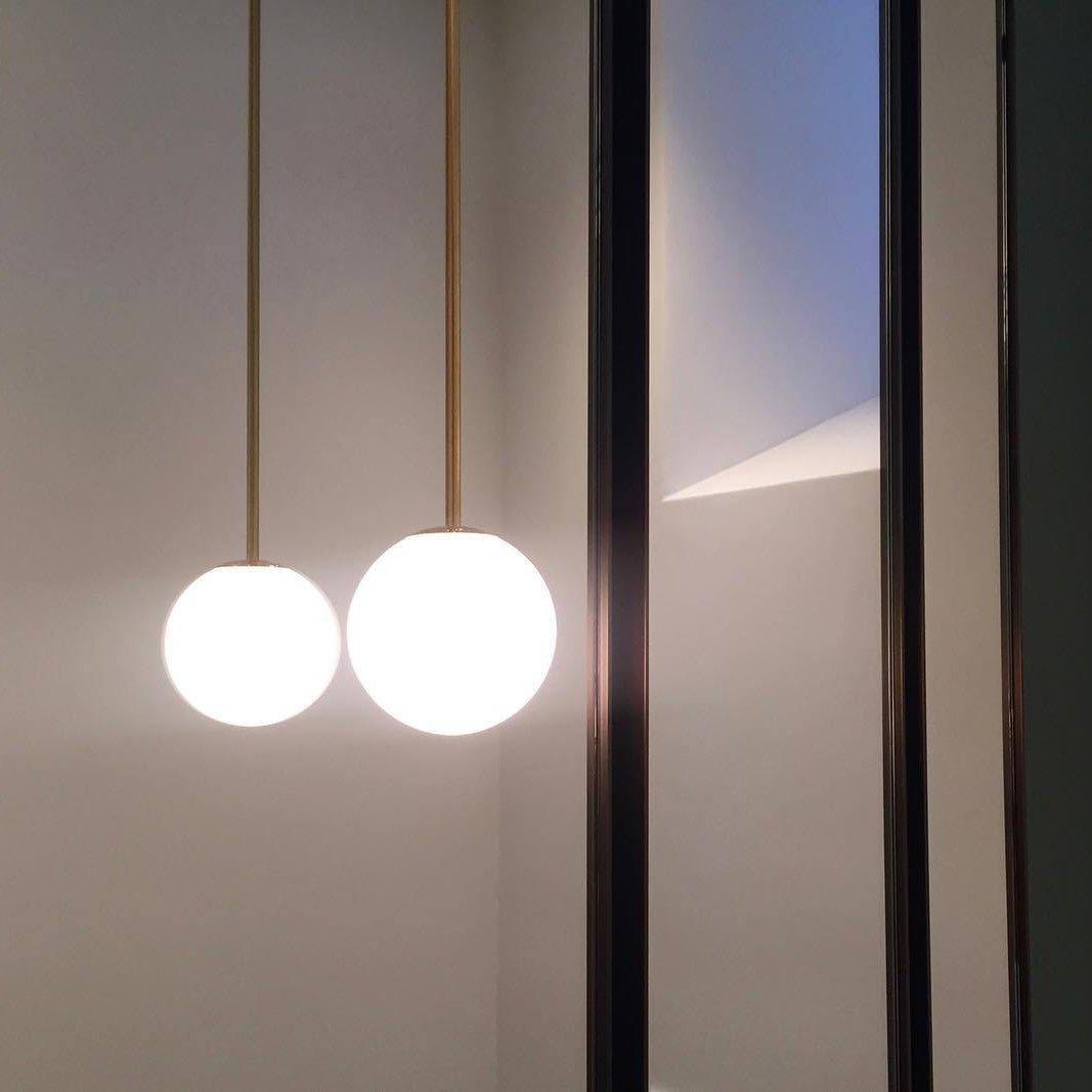 Hängelampe Messing Milchglas Decke Minimalistisch Modern Skandinavisch Flur Esstisch Nachttisch | Restfield