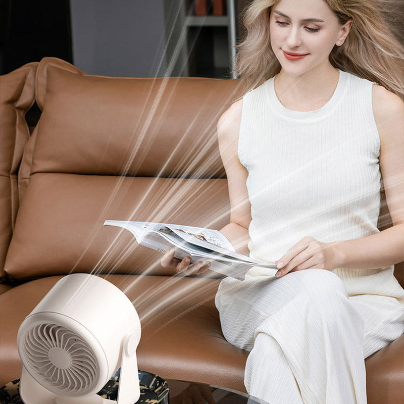 Kabelloser Tischventilator mit wiederaufladbarem Akku, flüsterleise, 36-45 dB, für Zuhause, Büro und Schlafzimmer | Sansoti