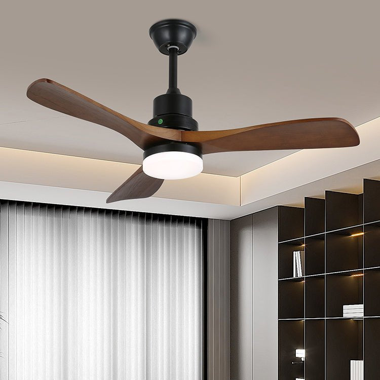 Plafondventilator met Verlichting en 6 Snelheden – Scandinavisch Design in Natuurlijke Houtafwerking | Sansoti