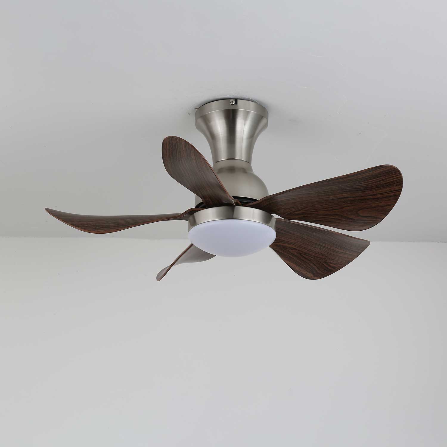 Plafondventilator Novaro Hout met Verlichting – Stille DC-Motor – Elegante Scandinavische Design | Sansoti