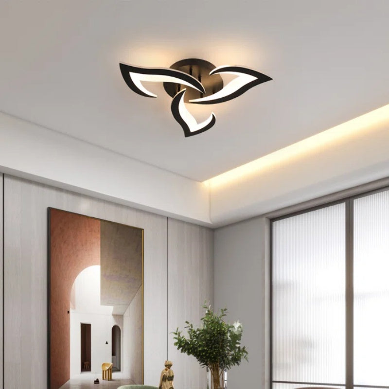 Lovela Flower Deckenleuchte LED 3200 Lumen Schwarz Wohnzimmer Schlafzimmer Design Deckenleuchte modern | Restfield