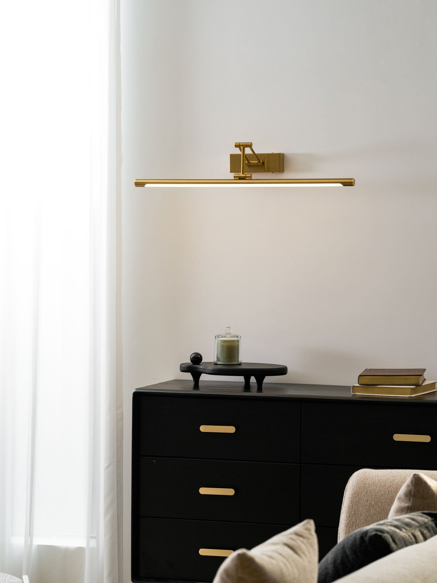 Oplaadbare Schilderijverlichting Goud USB Draadloos Frame Lamp voor Kunst Foto's Muur | Sansoti