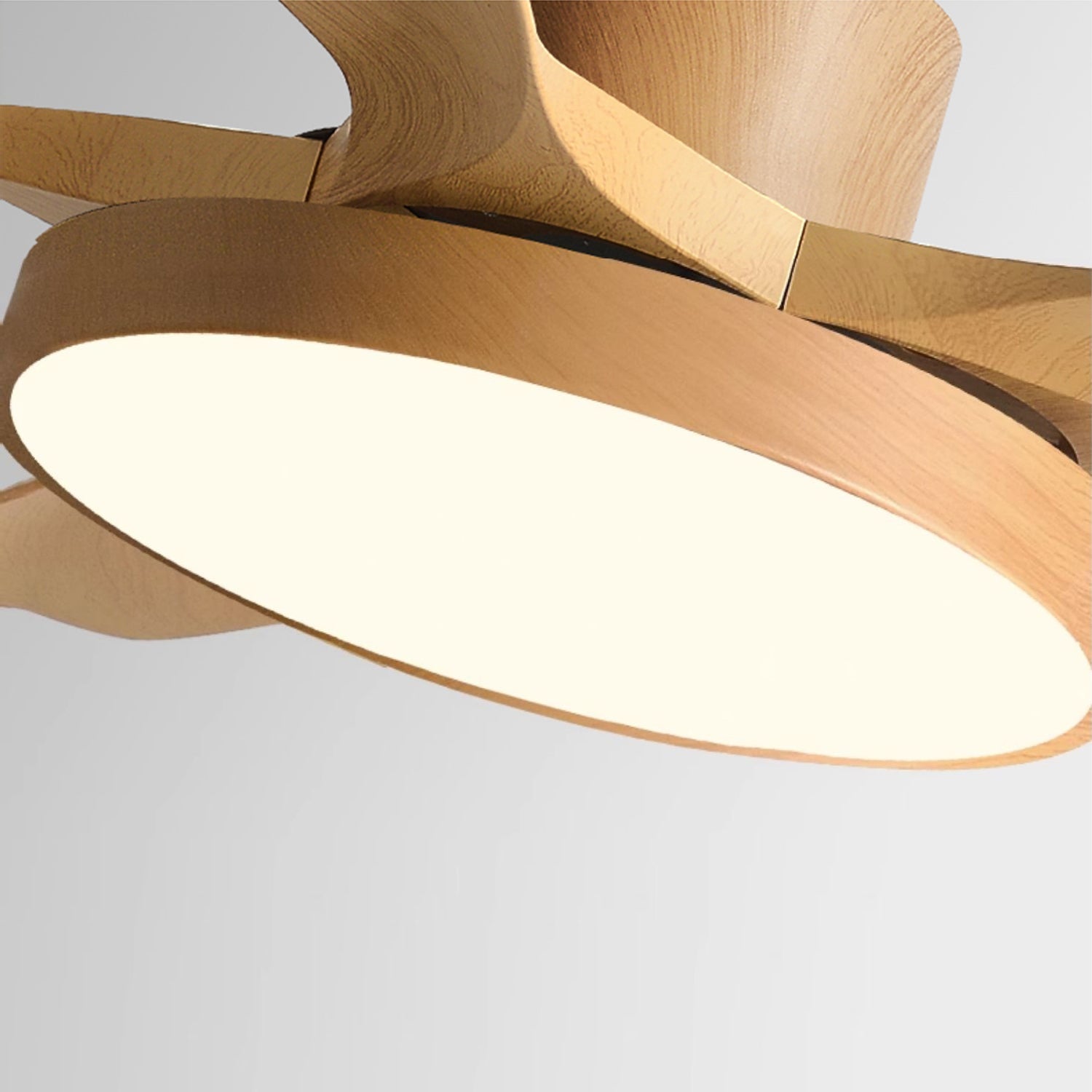 Design Plafondventilator met Geïntegreerde Verlichting StillWind – 132 cm Bladwijdte – Hout-Look ABS Bladen – LED – Afstandsbediening – 6 Snelheden | Sansoti