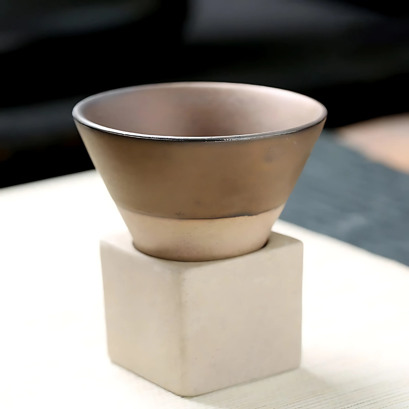 Keramische Espressokopjes Set 100ml Handgemaakt Glazuur Koffie Thee Traditioneel Design 2 Stuks Servies | Sansoti