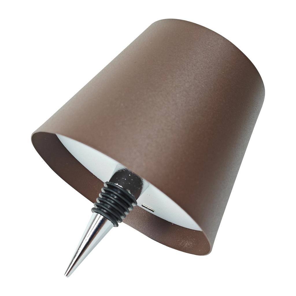 Draadloze Dimbare LED Flessenlamp Modern Design Oplaadbaar USB-C Wit Zwart Bruin Goud | Sansoti