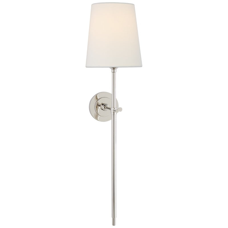 Wandlampe aus Messing mit Stoffschirm im minimalistischen Design, 1 oder 2 Leuchtstellen, für Wohnzimmer, Schlafzimmer und stilvolle Einrichtung | Sansoti