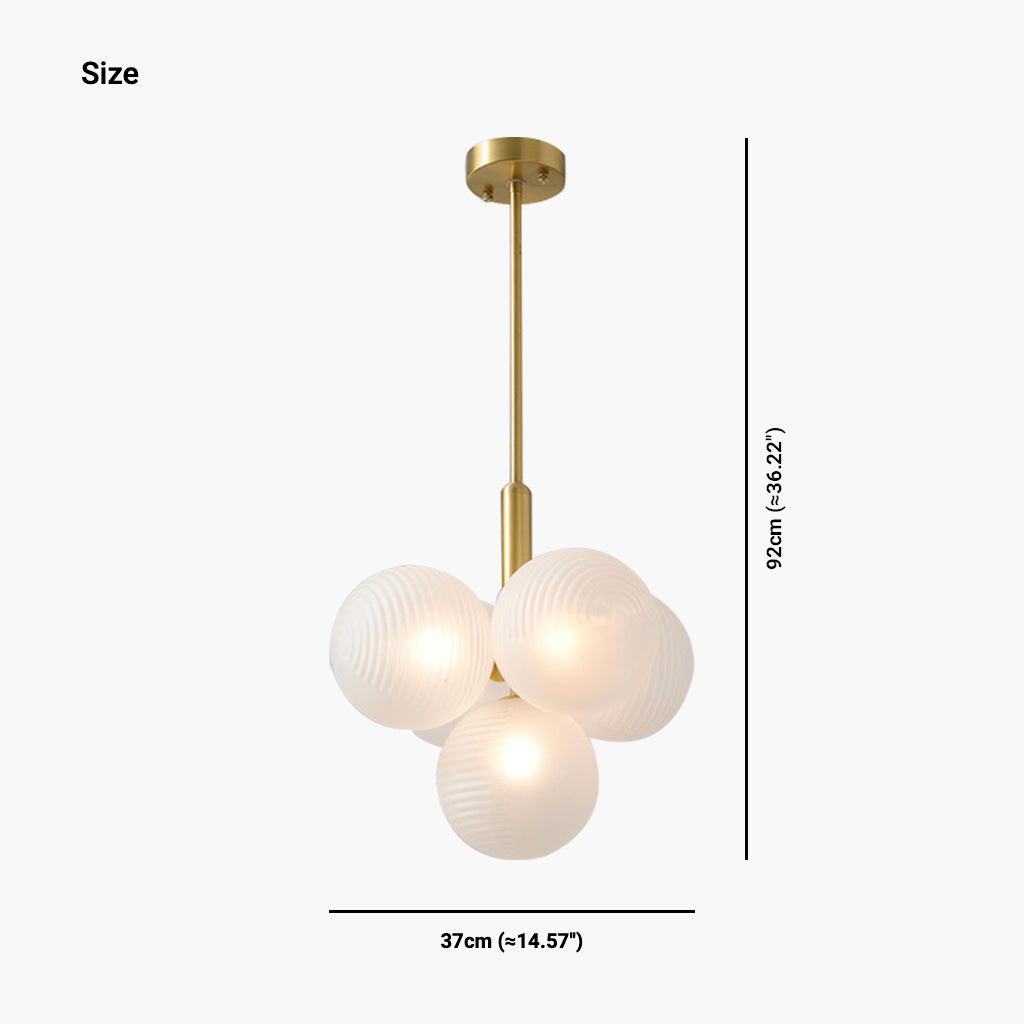 Szklany żyrandol z bąbelkami w kształcie kiści winogron, designerska lampa wisząca LED do salonu i jadalni, nowoczesne oświetlenie sufitowe, lampy nastrojowe | Sansoti