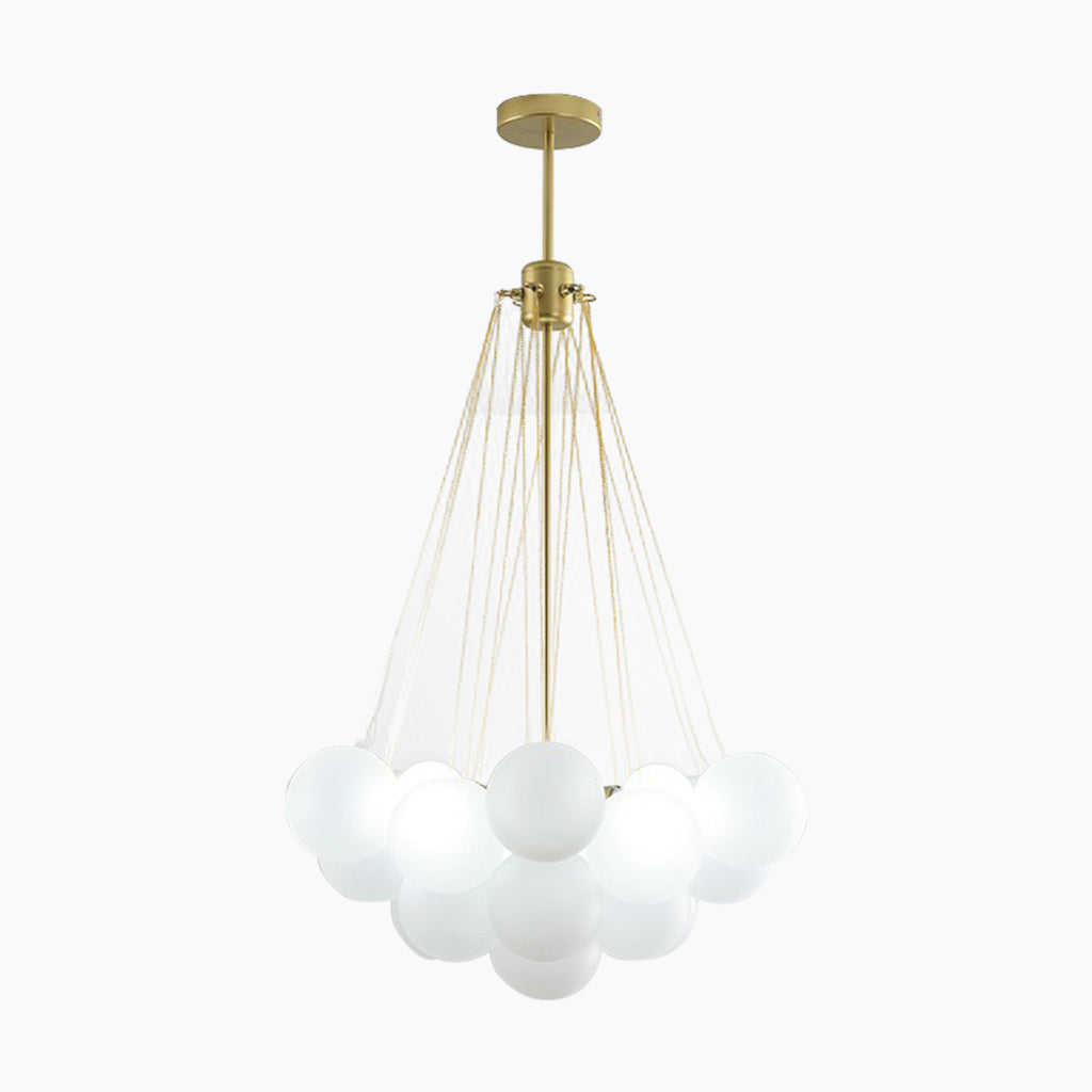 Glaskugel-Hängeleuchte mit Metallkette Schwarz Gold Verstellbare LED-Pendelleuchte Esszimmer Schlafzimmer | Sansoti