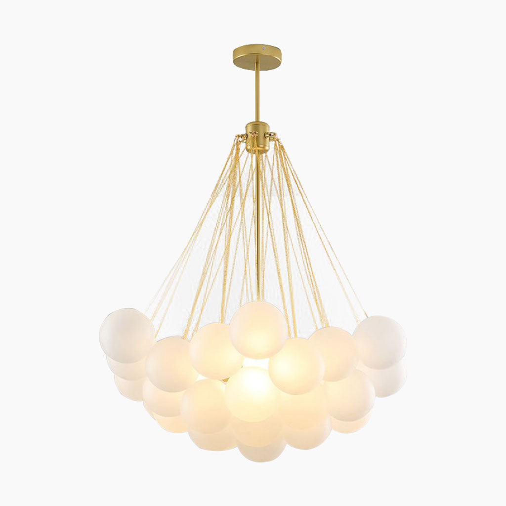 Glaskugel-Hängeleuchte mit Metallkette Schwarz Gold Verstellbare LED-Pendelleuchte Esszimmer Schlafzimmer | Sansoti