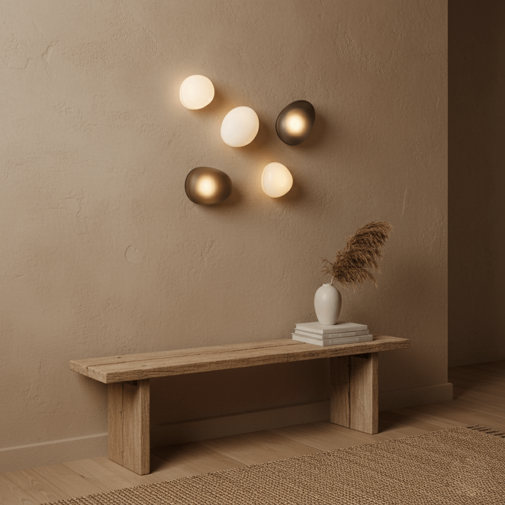 Glazen Wandlamp met Handgeblazen Bubble-Glas – Sculptuur Verlichting Scandinavisch Design – Verkrijgbaar in 4 Unieke Modellen & 4 Kleuren | Sansoti