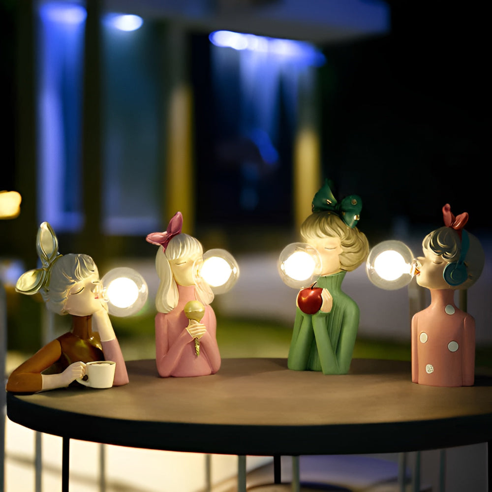 Tischleuchte Mädchen Bubble LED Design 25-36cm USB Stimmungslicht | Restfield