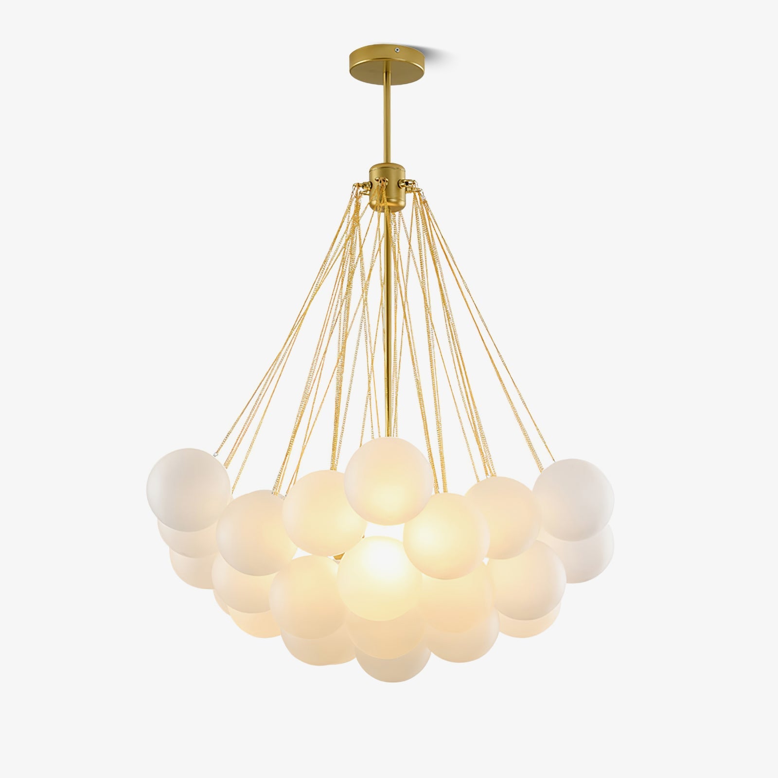 Handbewerkte Glazen Bollenkandelaar met Natuurlijke Lichtverstrooiing – Elegante 19th-Century Glastechniek voor Warme Sfeer | Sansoti