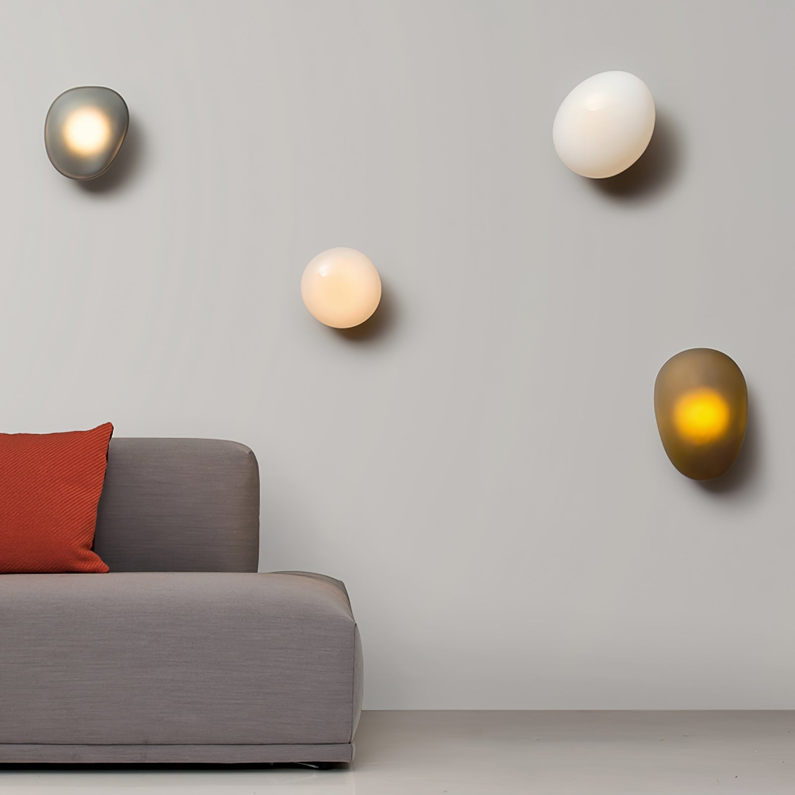 Glazen Wandlamp met Handgeblazen Bubble-Glas – Sculptuur Verlichting Scandinavisch Design – Verkrijgbaar in 4 Unieke Modellen & 4 Kleuren | Sansoti