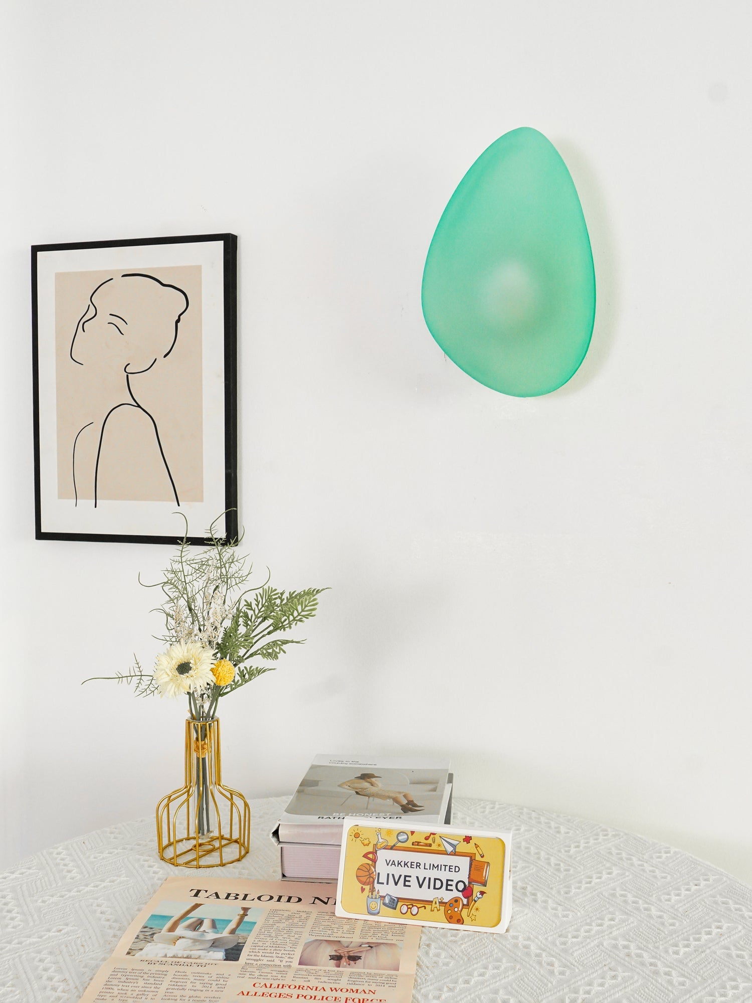 Glazen Wandlamp met Handgeblazen Bubble-Glas – Sculptuur Verlichting Scandinavisch Design – Verkrijgbaar in 4 Unieke Modellen & 4 Kleuren | Sansoti