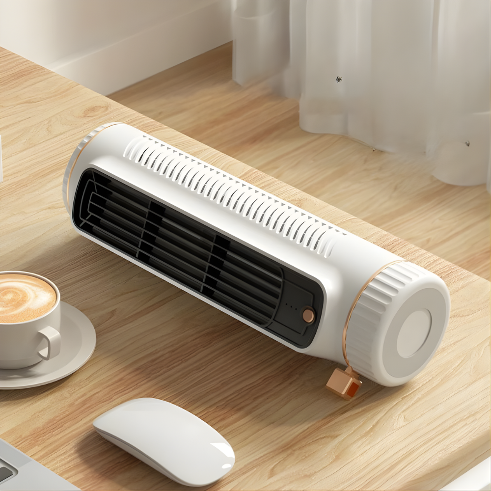 Tower Fan Bladeless Design USB Table Fan with 60° Oscillation for Desk and Office | Sansoti