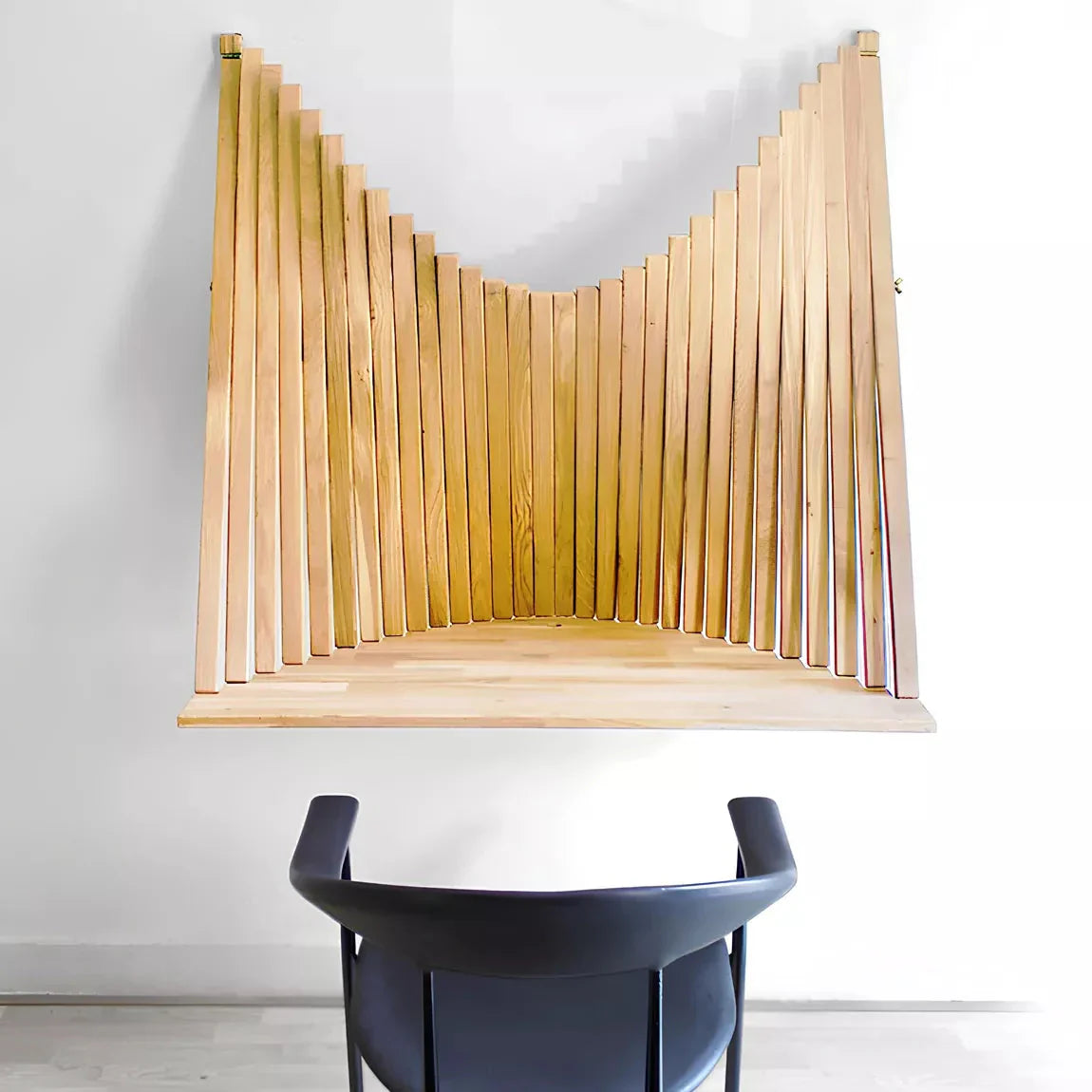 Klappbarer Wandschreibtisch Massivholz Natur 60cm Homeoffice | Restfield