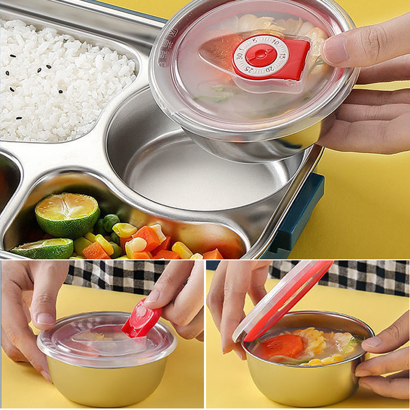 Boîte repas isotherme en acier inoxydable – Bentobox compartimentée – Étanche et isolante pour le travail, l’école et les pique-niques | Sansoti